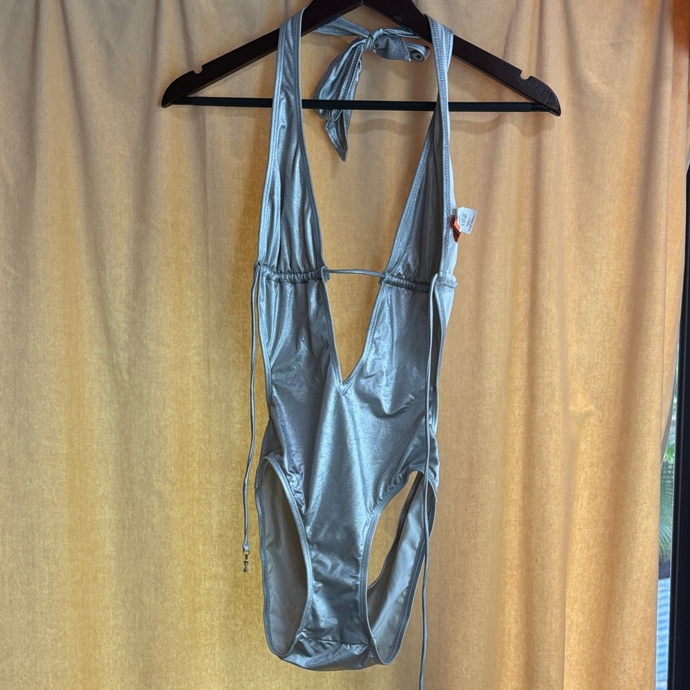 Vintage Juicy Couture Shimmering Silver one-piece, never worn